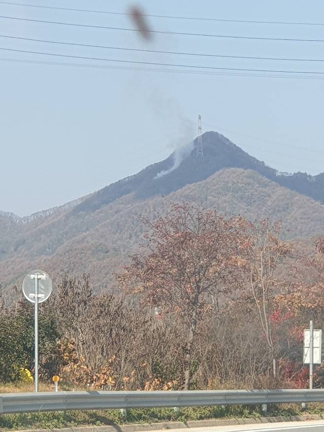 양평 소리산 산불 현장 모습. (사진=산림청 제공) *재판매 및 DB 금지