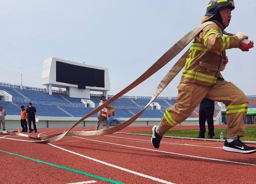 지난 6일 보령서 열린 충남의용소방대 소방기술경연대회  [충남소방본부 제공. 재판매 및 DB 금지]