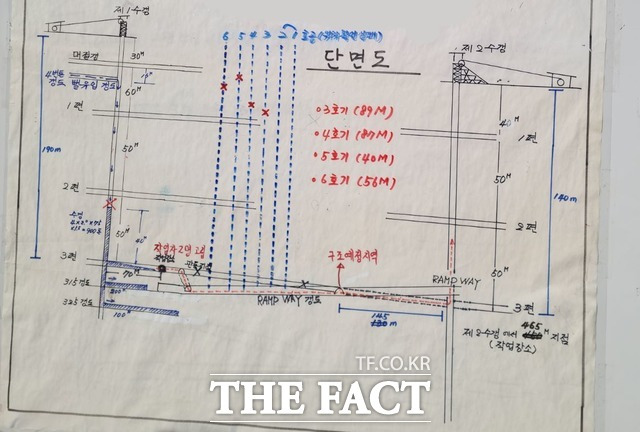 갱도 암석 제거 작업과 시추작업 진행상황 /경북소방본부 제공