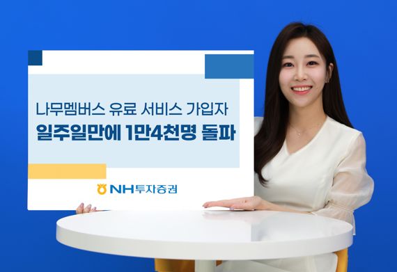 NH투자증권, 나무멤버스 유료 가입자 1.4만명 돌파