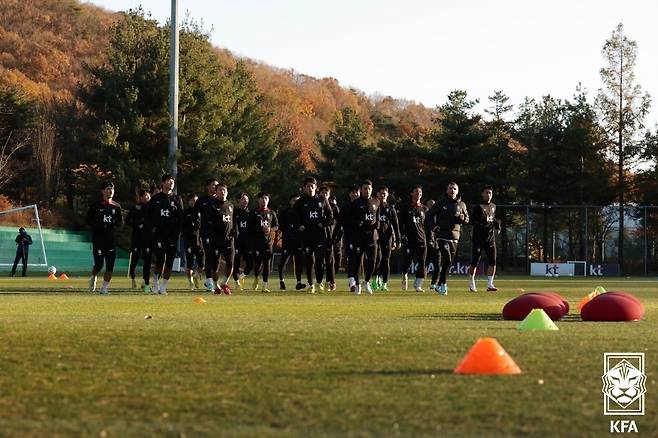 4일 대표팀의 파주 NFC 훈련 모습 [대한축구협회 제공. 재판매 및 DB 금지]