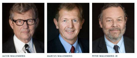 스웨덴 최대 기업집단 발렌베리 그룹 계열 사모펀드 운용사 EQT파트너스(EQT)가 SK쉴더스 투자 협상을 진행하며 화제다. 발렌베리 그룹을 이끄는 야콥(왼쪽부터), 마커스, 피더 발렌베리(사진=발렌베리)