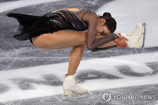 스핀 시도하는 김예림 [AFP=연합뉴스]