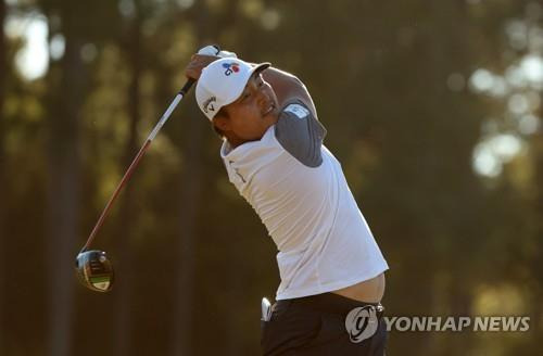 이경훈의 힘찬 티샷. [AFP/게티이미지=연합뉴스]