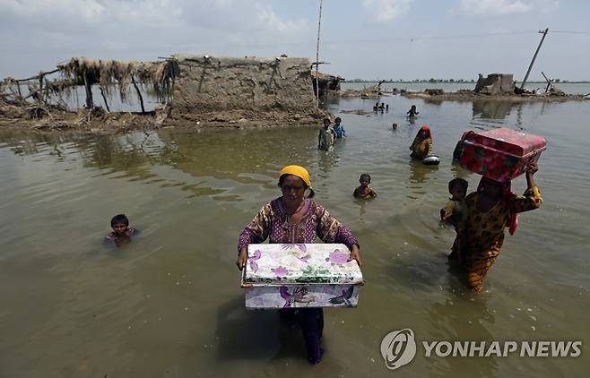 파키스탄 대홍수 [AP 연합뉴스 자료사진. 재판매 및 DB 금지]