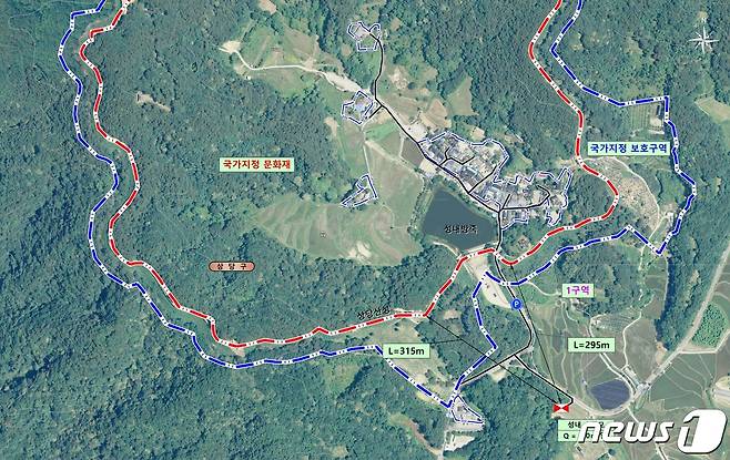 충북 청주시가 추진하는 상당구 산성동 성내 소규모 하수처리시설 조성사업 계획평면도.(청주시 제공).2022.11.7/뉴스1