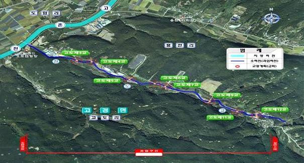 영천시 고경면 고도리 소하천 정비사업 위치도. (영천시 제공) 2022.11.07