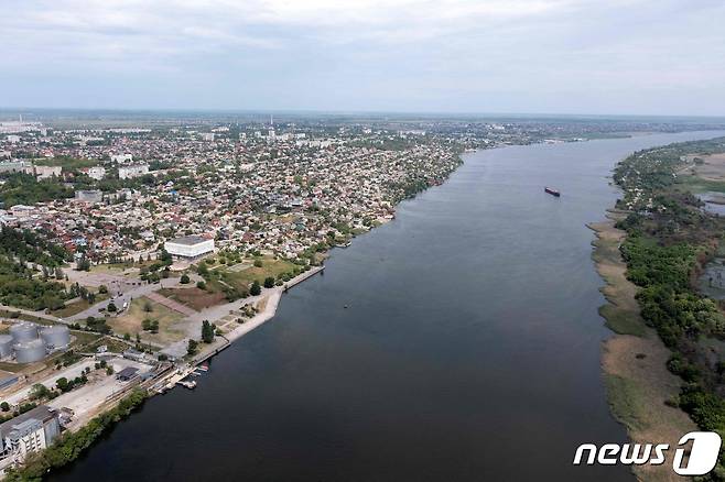 지난 5월20일(현지시간) 러시아군의 군사 침공이 한창이던 남부 헤르손 시의 항공 사진. 2022.05.20/뉴스1 ⓒ AFP=뉴스1 ⓒ News1 김민수 기자