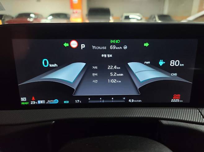 기아 EV6 GT로 출근시간대에 주행한 전비