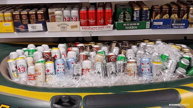 다양한 수입맥주들. /사진=비즈니스워치