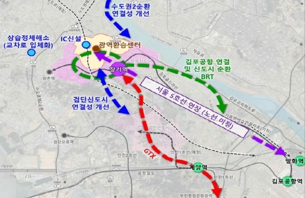 지하철 5호선이 '김포한강2 콤팩트시티'까지 연장될 계획이다. 사진=국토교통부