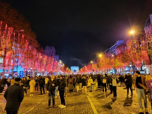 부산시와 부산 중구가 프랑스 파리 샹젤리제 거리처럼 부산역 인근 가로수를 네모지게 다듬은 뒤 야간 조명과 포토존 등을 설치해 관광자원으로 활용할 계획이다. <자료=연합뉴스>