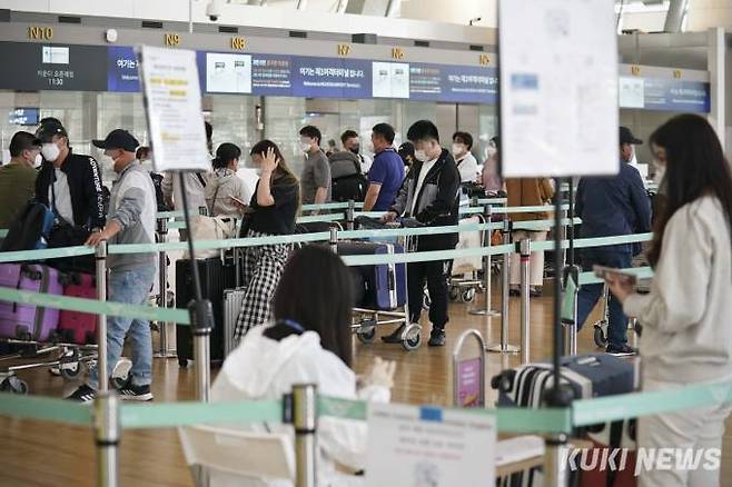 인천국제공항 제1터미널 출국장 모습.   사진=임형택 기자