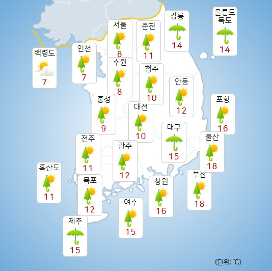 기상청 오늘(13일) 오전 날씨 : 전국날씨,날씨예보