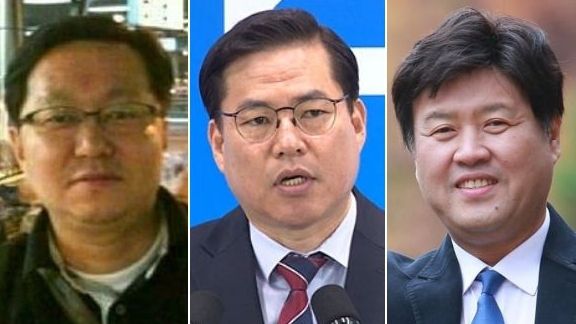 왼쪽부터 정진상 더불어민주당 대표실 정무조정실장, 유동규 전 성남도시개발공사 기획본부장, 김용 민주연구원 부원장./조선DB