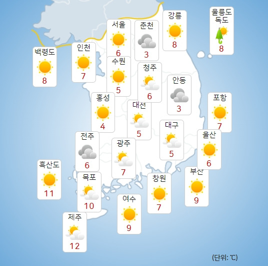 기상청 모레(16일) 오전 날씨 : 주말,주간날씨