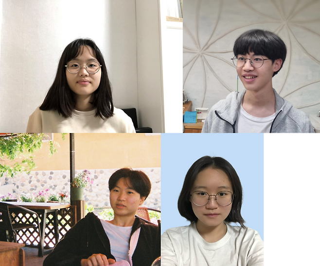 왼쪽부터 시계방향으로 강하연(오디세이 민들레), 고유석(오디세이 하자센터), 오하늘(오디세이 꿈틀), 이현지(오디세이 하자센터) 학생.사진 각 학생 제공