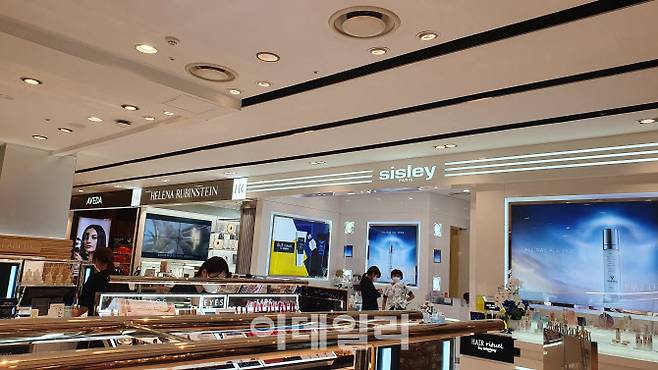 갤러리아백화점 명품관 1층 시슬리 매장 전경. (사진=백주아 기자)