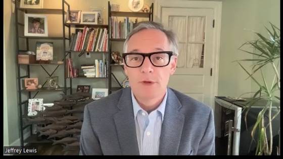 미국 내 북한 핵·미사일 전문가로 꼽히는 미들베리 국제학연구소의 제프리 루이스 교수가 JTBC 취재진과 인터뷰 중이다. 〈사진=JTBC 인터뷰·ZOOM 캡처〉