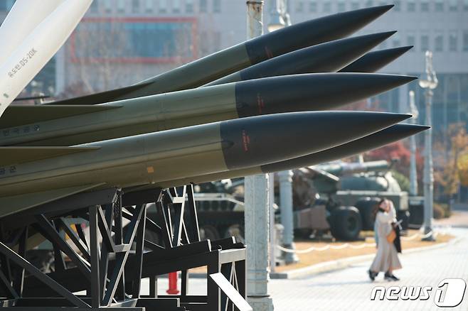 서울 용산구 전쟁기념관의 미사일 모형. 2022.11.17/뉴스1 ⓒ News1 안은나 기자