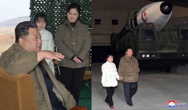 조선중앙통신은 지난 18일 김정은 국무위원장의 지도 아래 신형의 대륙간탄도미사일 화성-17형을 시험발사했다고 보도하며 그가 딸과 함께 발사 현장을 찾은 사진을 여러 장 공개했다. 연합뉴스