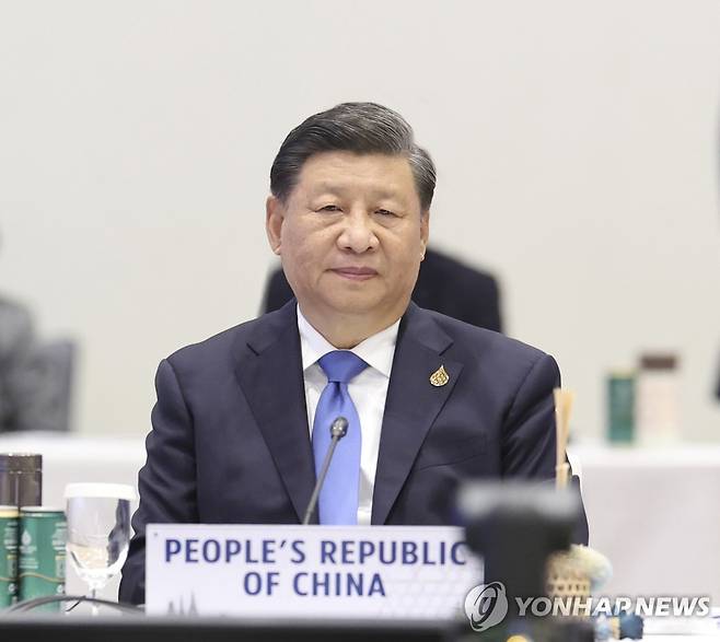 19일 APEC회의 참석한 시진핑 중국 국가주석 (신화=연합뉴스)