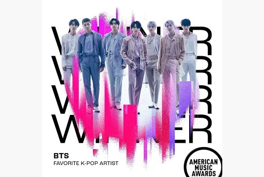 방탄소년단(BTS)가 21일(한국시간) '아메리칸 뮤직 어워드'에서 2관왕을 차지했다. 출처=빅히트 뮤직