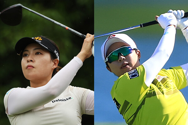 미국여자프로골프(LPGA) 투어에서 활약하는 전인지, 김효주 프로. 사진제공=Getty Images_LPGA