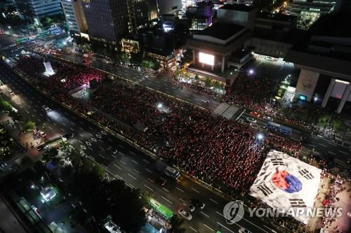 2018년 러시아 월드컵 당시 광화문광장 거리응원 [연합뉴스 자료 사진]