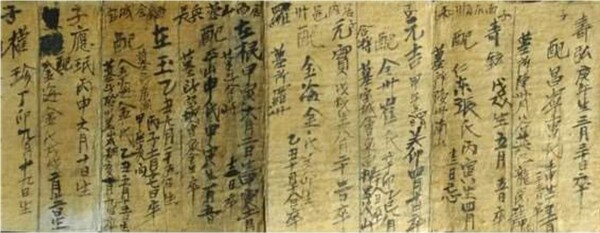 조선시대 ‘나주신청 선생안’에 나오는 예인들의 이름. 이경엽 교수는 보성소리의 근원을 보여주는 자료라고 소개했다. 윤종호 감독 제공
