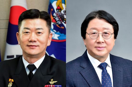 이상식 항공사령관(왼쪽), 박세호 회장.