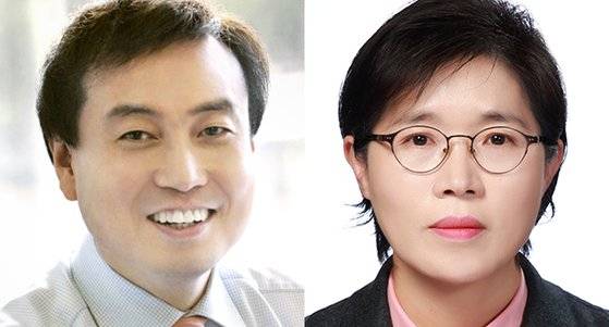 LG생활건강을 이끌어온 차석용 부회장과 배턴을 이어받는 이정애 CEO. 사진 LG