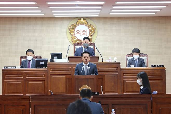 이상철 곡성군수, 시정연설 [곡성군 제공. 재판매 및 DB 금지]