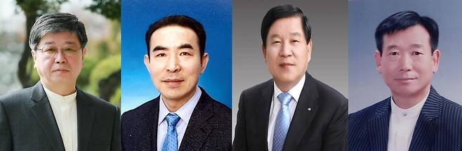 제61회 경상남도 문화상 수상자들 (창원=연합뉴스) 왼쪽부터 문학 부문 이월춘 경남문학관장, 체육 부문 소석복 경남조정협회장, 문화·언론 부문 최충경 경남스틸 회장, 조형예술 부문 성낙우 도예가. [경남도 제공. 재판매 및 DB 금지]