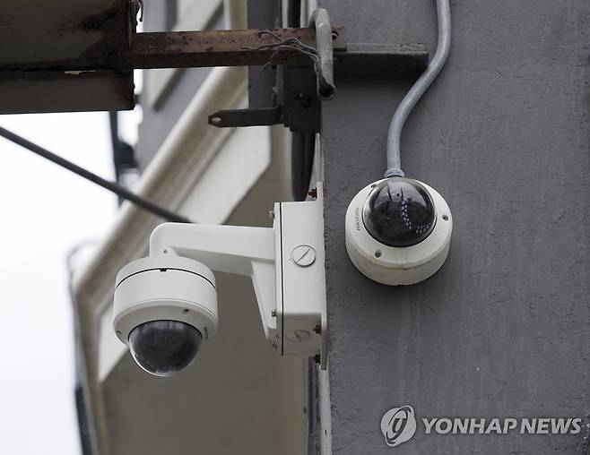 미국 샌프란시스코에 거리에 설치된 하이크비전 CCTV 카메라 [EPA 연합뉴스 자료사진. 재판매 및 DB 금지]