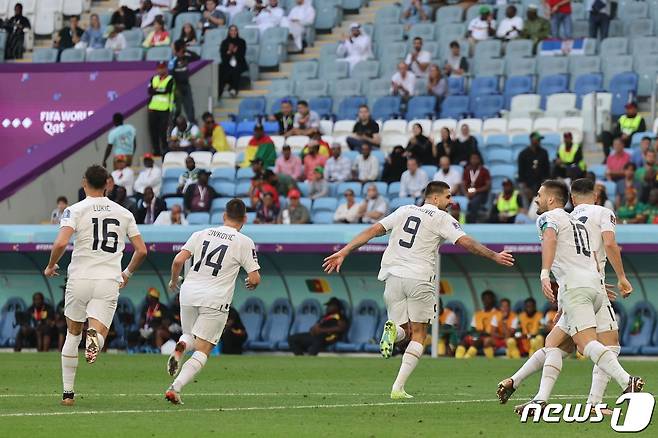 환호하는 세르비아 ⓒ AFP=뉴스1