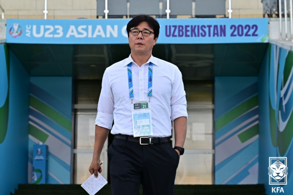 한국 올림픽 축구대표팀 황선홍 감독. 사진｜KFA 제공