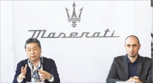 기무라 다카유키 마세라티 아시아·태평양 CEO(왼쪽)와 쿠엔틴 아몰레 마세라티 수석디자이너