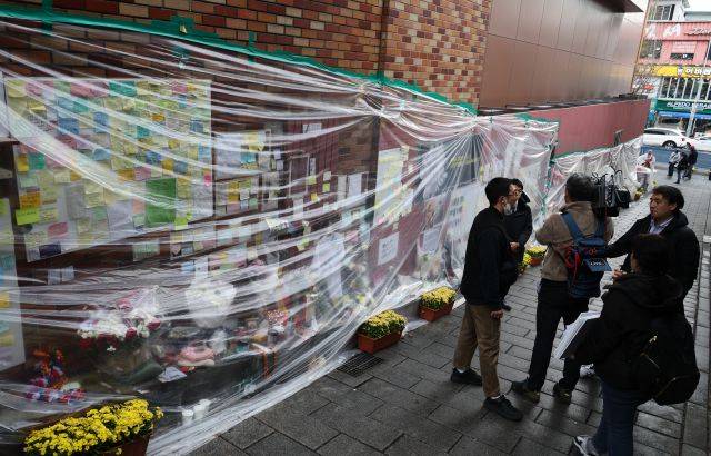 28일 오후 참사 한 달여가 지난 이태원 사고 현장 모습. 연합뉴스