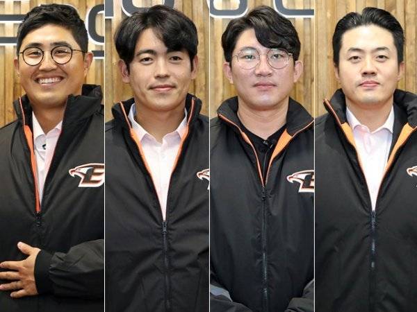 채은성, 이태양, 장시환, 오선진(왼쪽부터). 사진제공 | 한화 이글스