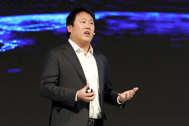 신현성 테라 대표가 지난 2019년 1월 24일 서울 용산구 드래곤시티에서 열린 머니투데이방송(MTN)·체이너스 공동주최 '2019 블록체인융합서밋:체인플러스(BCS:Chain+)' 에서 '블록체인에서 재정의된 결제 경험'에 대해 강연하고 있다. / 사진=뉴스1