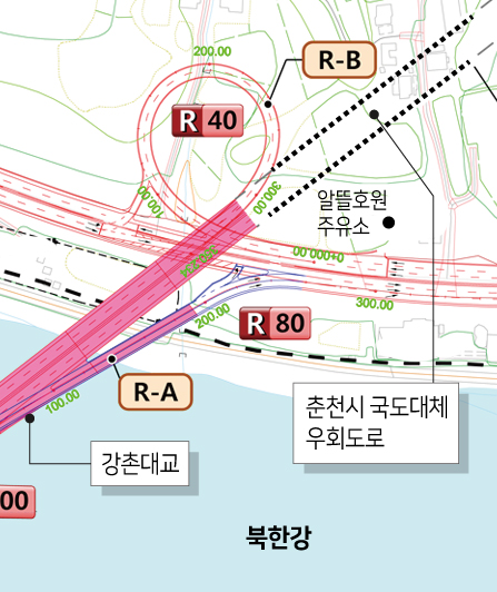 ▲ 제2경춘국도 안보리IC 구간 평면도/그래픽=홍석범