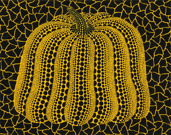 쿠사마 야요이 '호박' 시리즈. Pumpkin, 캔버스에 아크릴, 13.8x17cm, 1991.