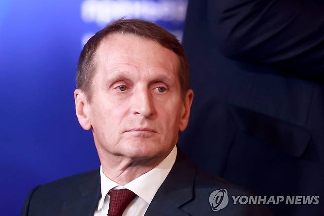 세르게이 나리시킨 러시아 대외정보국 국장 [타스 연합뉴스 자료사진. 재판매 및 DB 금지]