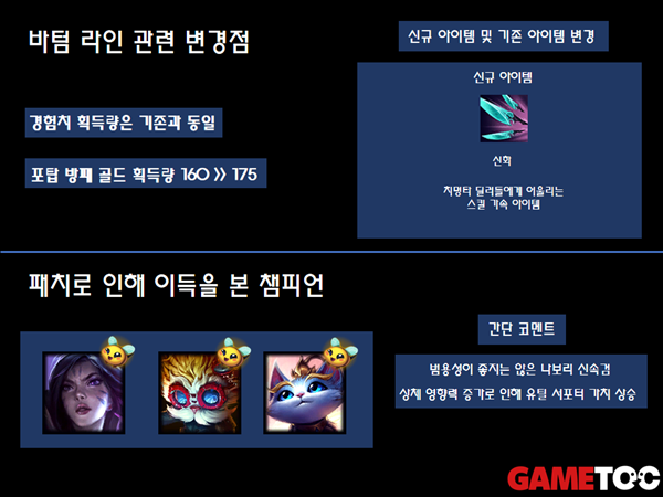 - 바텀 라인에 큰 변화는 없었습니다