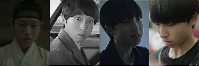 아역 배우 차성제가 최근 4편의 작품을 통해 시청자들을 만났다. '슈룹', '재벌집 막내아들', '소방서 옆 경찰서', '약한영웅'(왼쪽부터) 중 차성제가 나오는 장면 화면. 사진 제공=tvN, JTBC, SBS, 웨이브