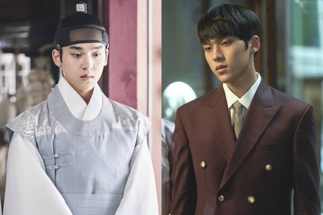 문성현이 '슈룹'(왼쪽)과 '재벌집 막내아들'에 동시 출연 중이다. 사진 제공=tvN, JTBC
