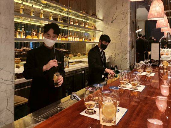 11월 30일 서울 중구 포시즌스호텔에서 가자주류는 '글랜카담·토민타울 싱글몰트 스카치 위스키 론칭 기념행사'를 열었다. 사진=박문수기자