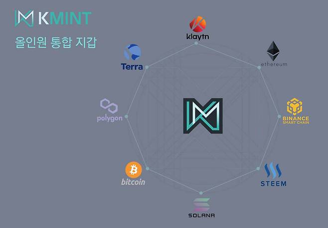 올인원 멀티 체인 지갑 KMINT를 서비스 중인 비피엠지 / 공식 사이트 발췌