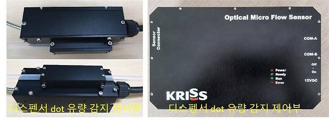 [대전=뉴시스] KRISS가 개발한 적외선 흡수 기반 비접촉식 유량측정센서. *재판매 및 DB 금지